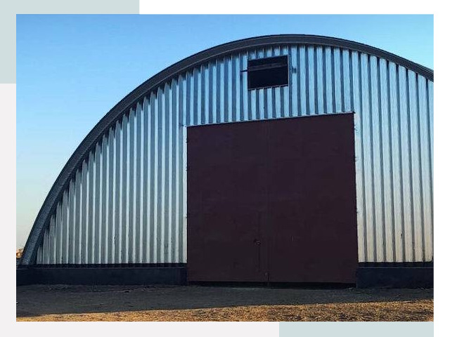 Бескаркасные ангары в Выборге