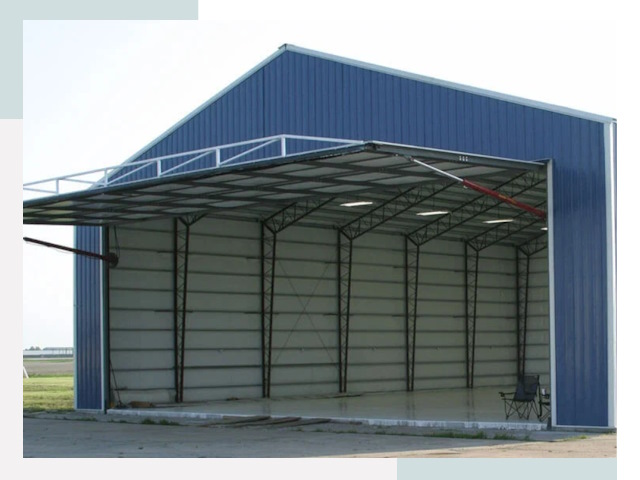 Прямо стенные ангары в Выборге