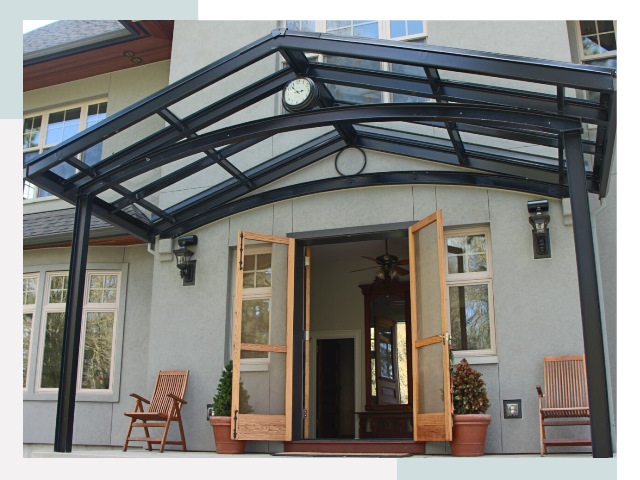 Козырьки металлические в Выборге