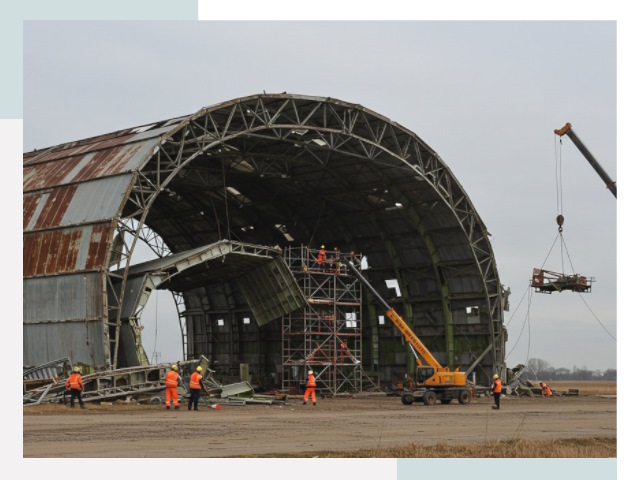 Демонтаж ангаров в Выборге